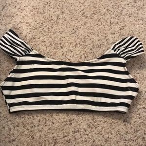 Striped bikini top